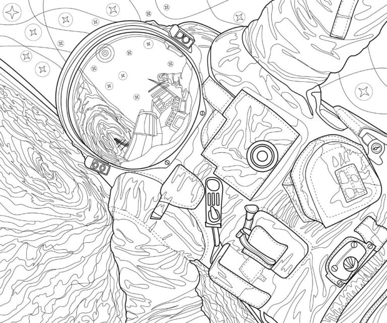 Free ASTRONAUT & SPACE Coloring Pages for Download (Printable PDF ...