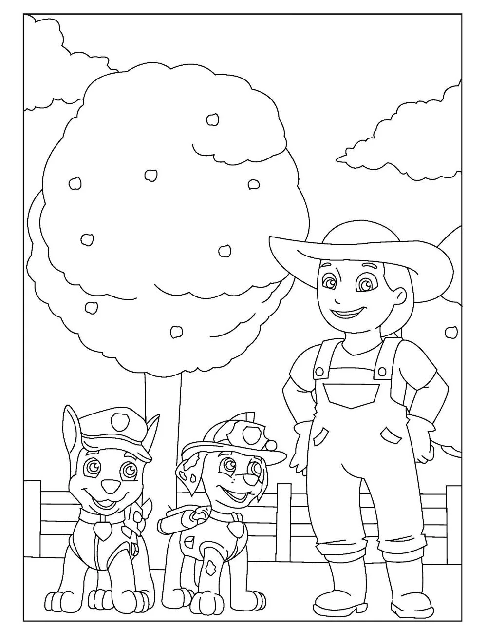 Farmer Yumi with Marshall and Chase.