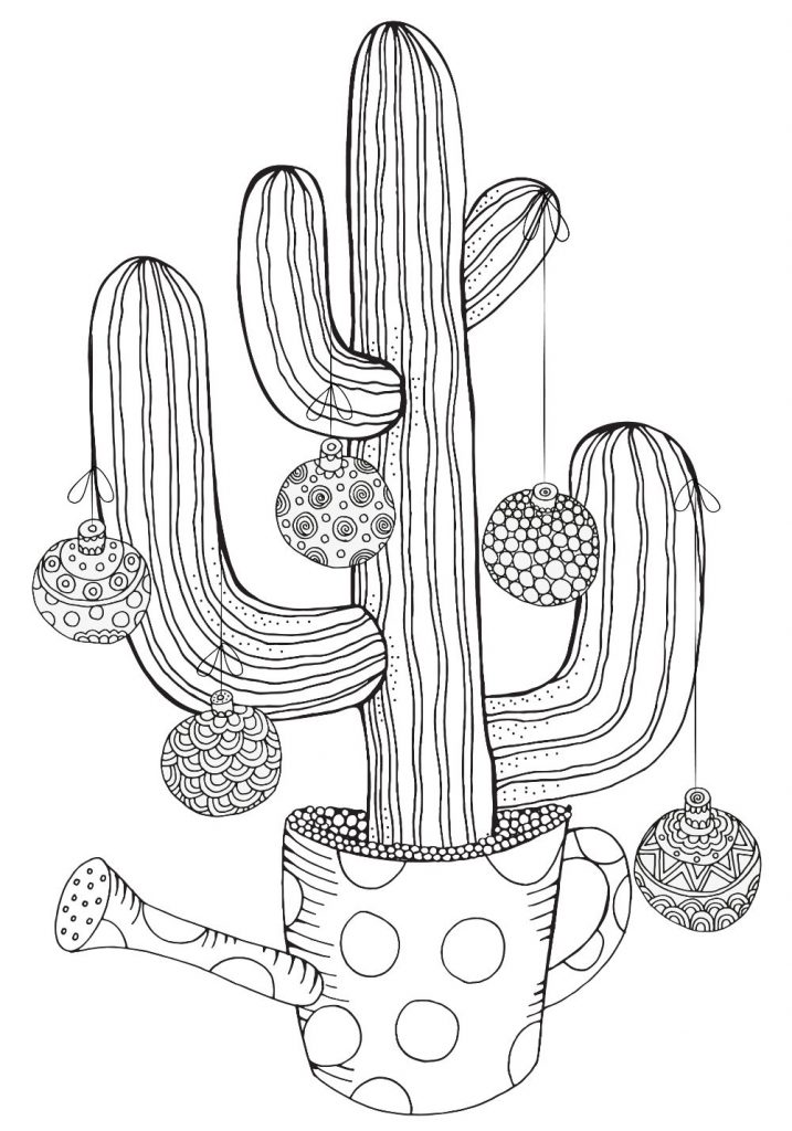 Printable Succulent Coloring Page