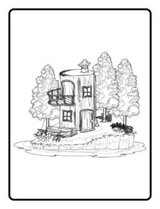 Free TREE HOUSE Coloring Pages for Download (Printable PDF)