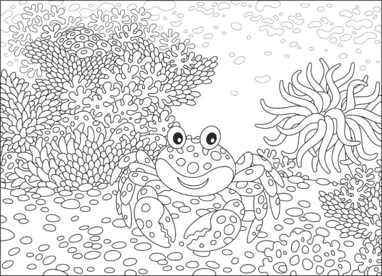 Free CRAB Coloring Pages for Download (Printable PDF)