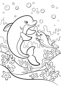 Free DOLPHIN Coloring Pages for Download (Printable PDF)