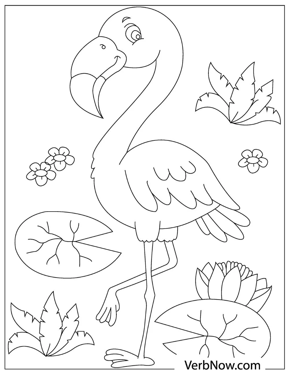 22 Flamingo Coloring Pages For Download Printable PDF 