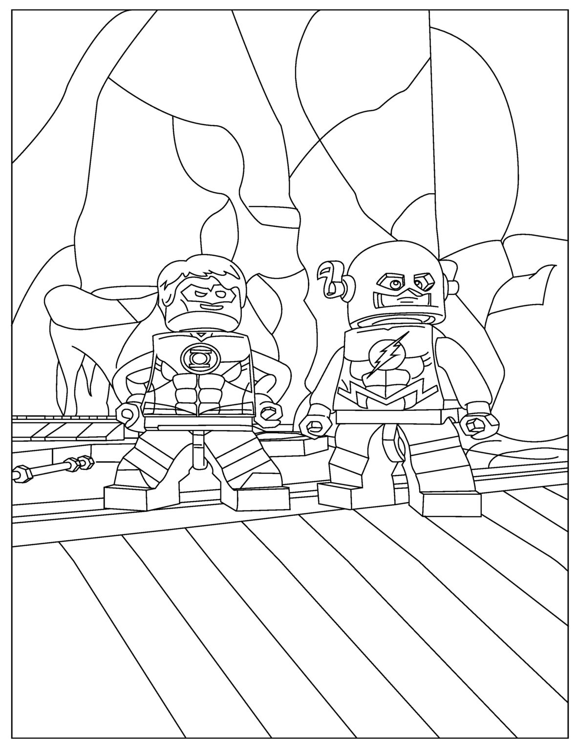 Free JUSTICE LEAGUE Coloring Pages for Download (Printable PDF)