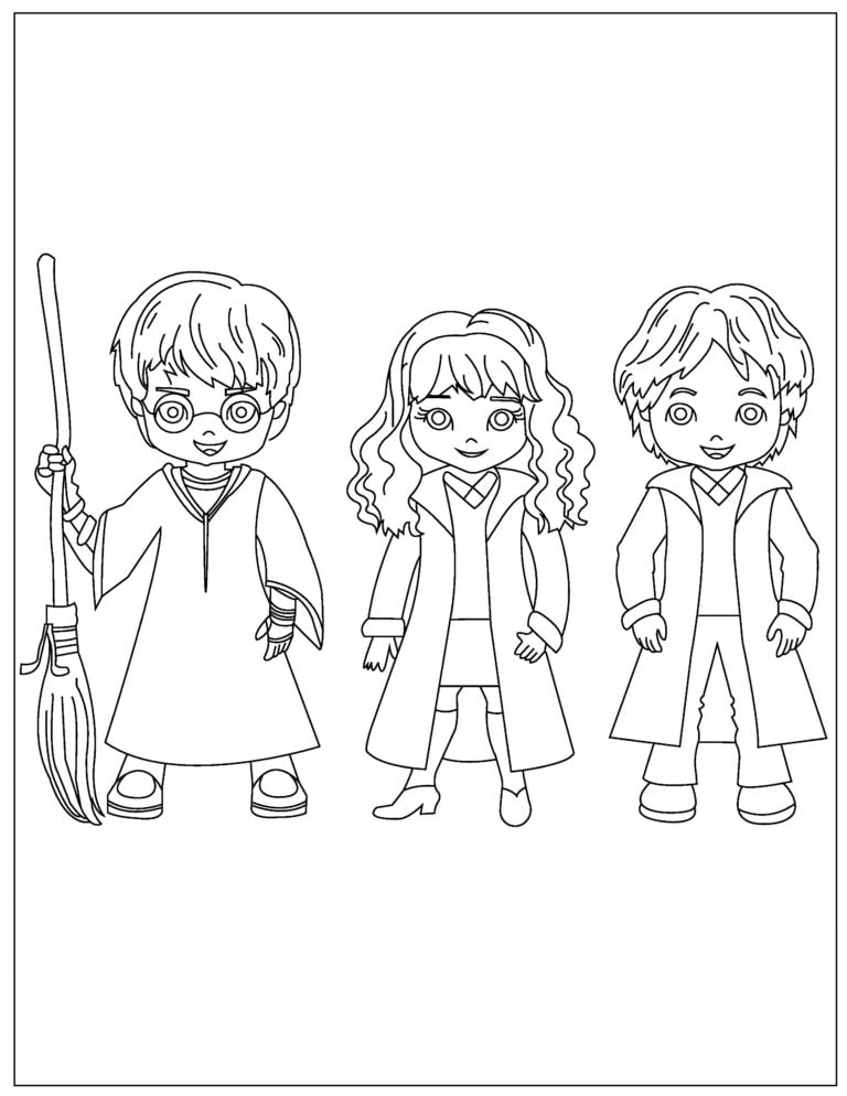 Free HARRY POTTER Coloring Pages For Download Printable PDF VerbNow