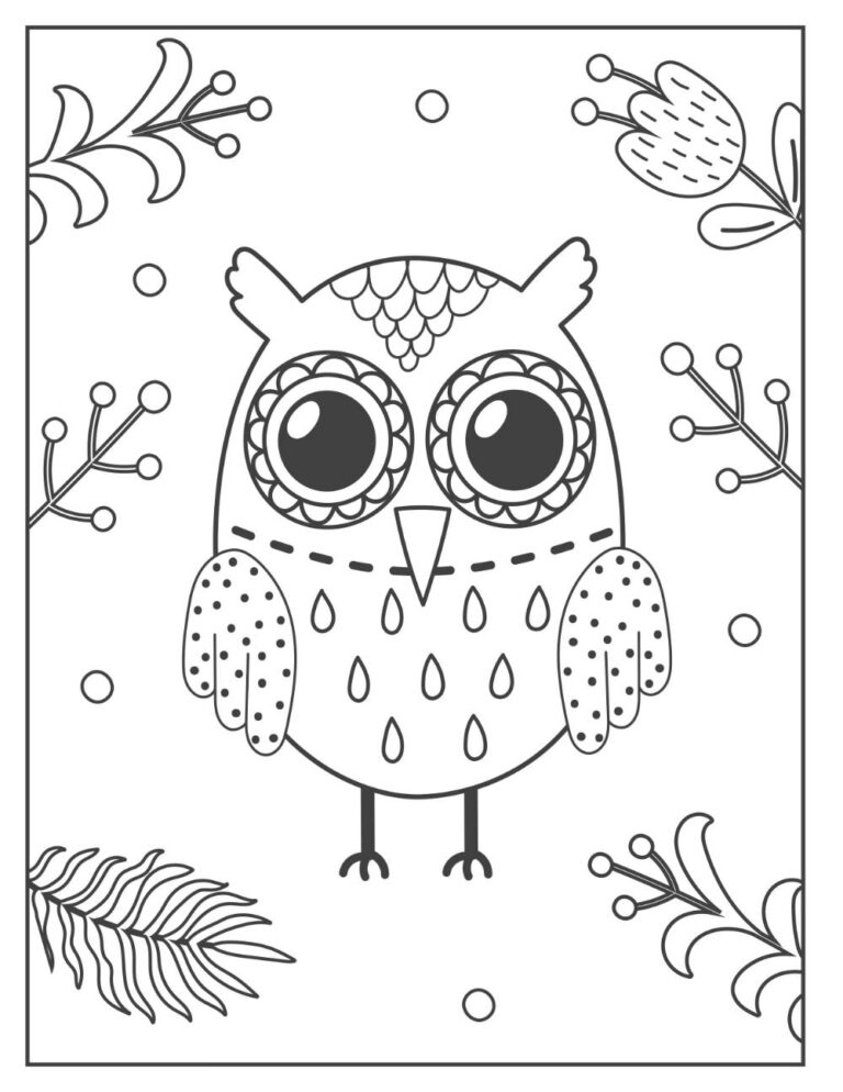 Free OWL Coloring Pages for Download (Printable PDF)