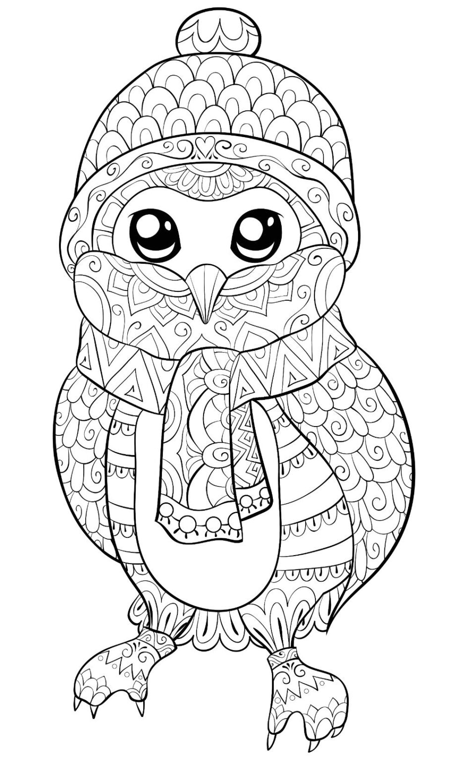Free OWL Coloring Pages for Download (Printable PDF)