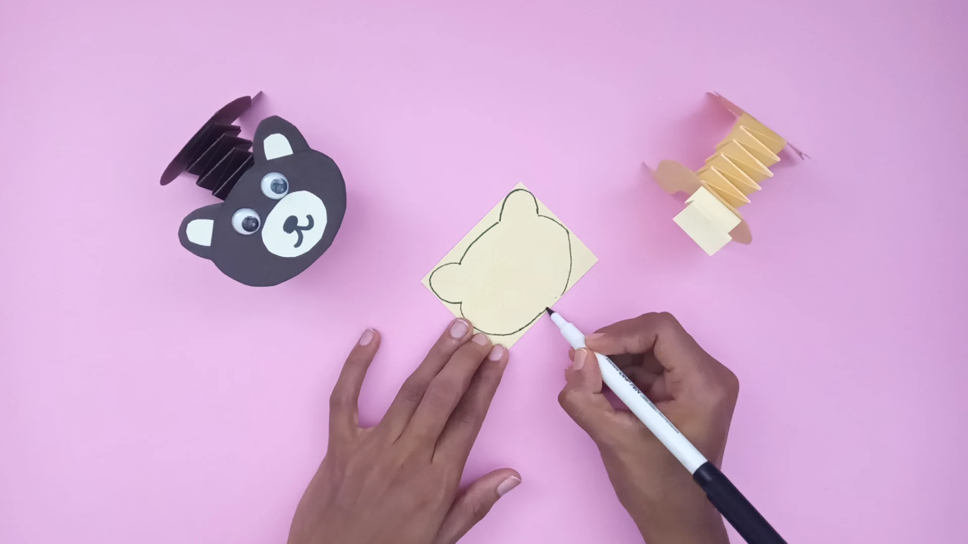 Wobbly Head Bear Craft: A Fun Paper Craft for Kids Bear-Craft-Step-10