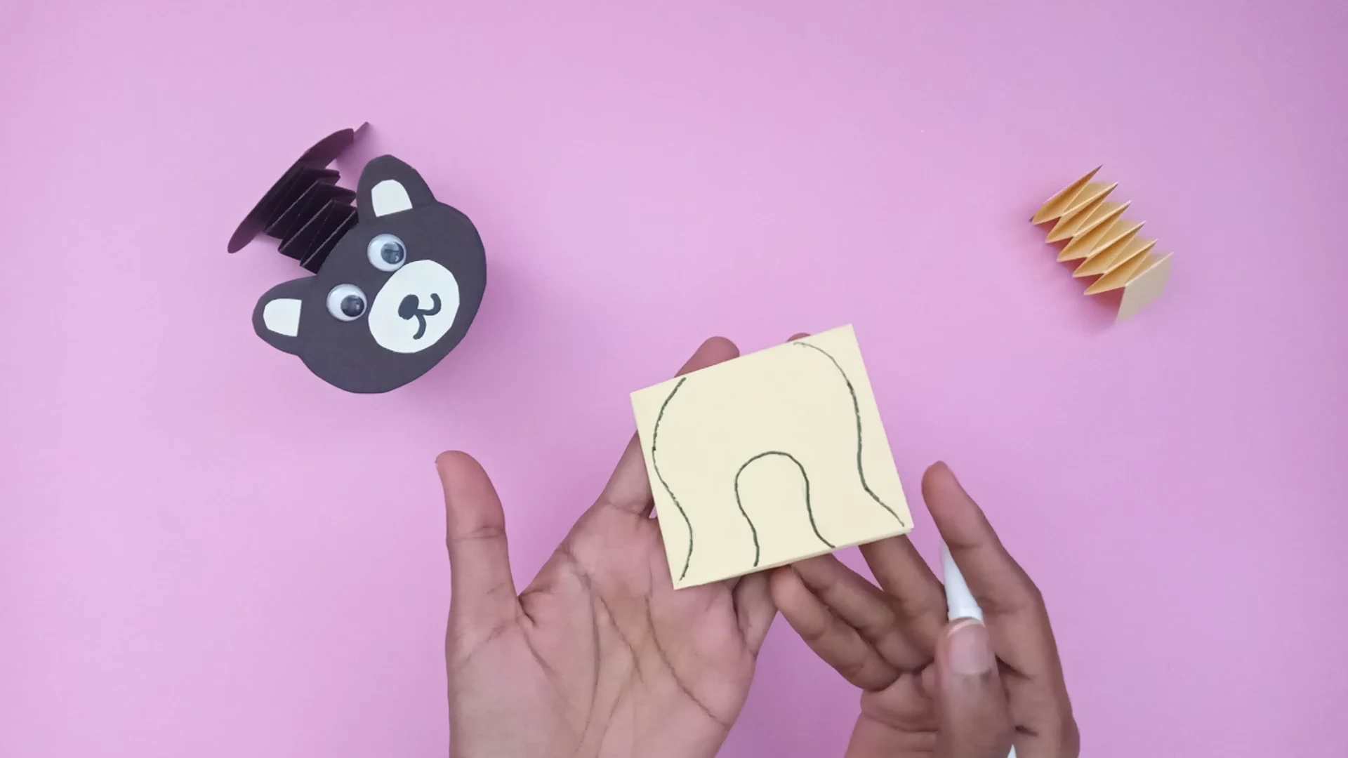 Wobbly Head Bear Craft: A Fun Paper Craft for Kids Bear-Craft-Step-5