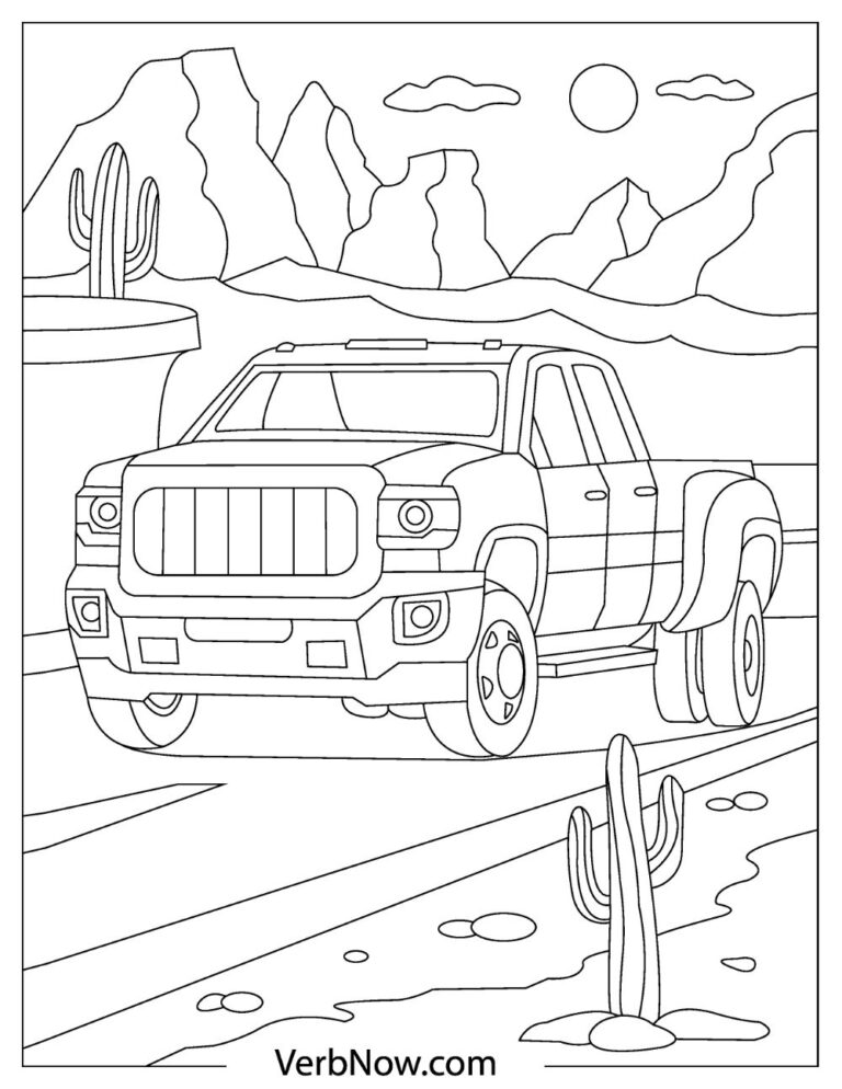 Free CAR Coloring Pages for Download (Printable PDF)