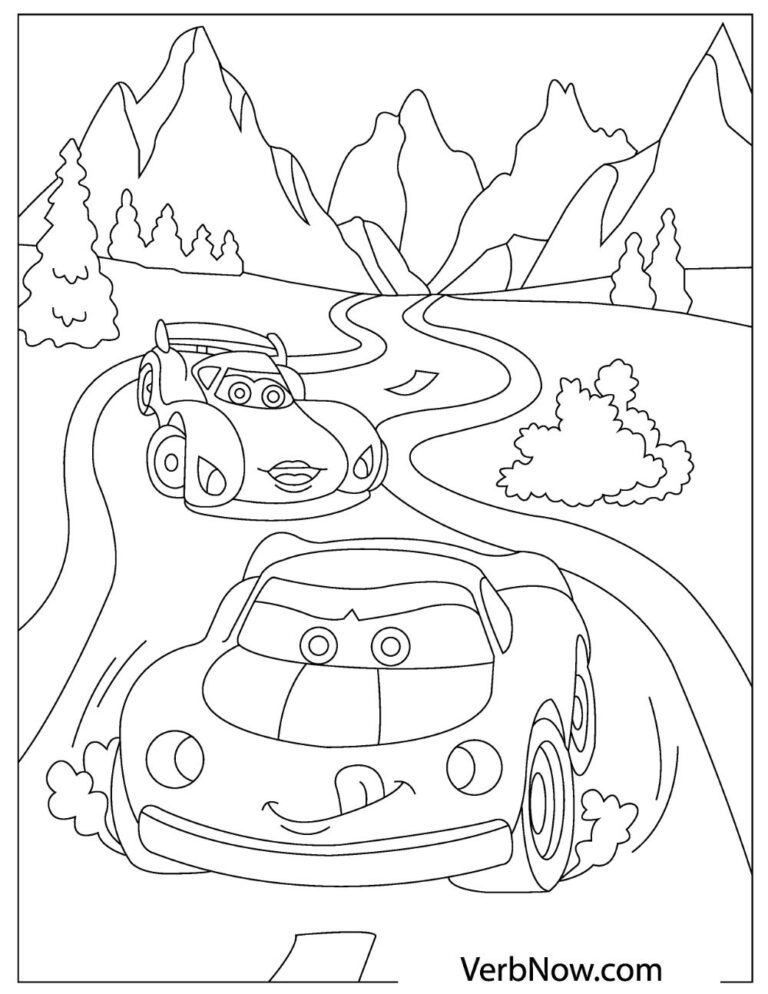 Free CAR Coloring Pages for Download (Printable PDF)