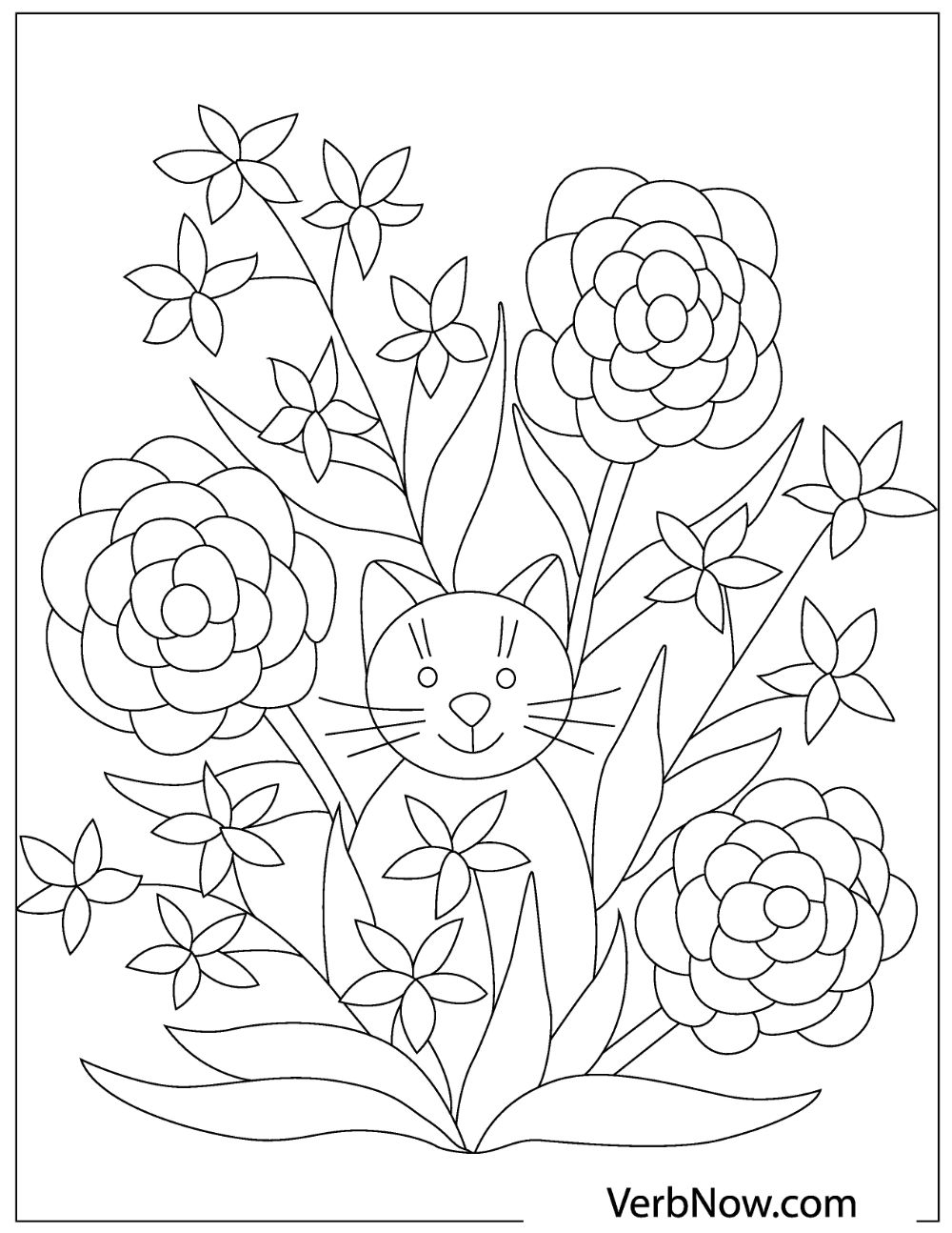 Flowers Color By Number for kids Ages 8-12 : Flower color by