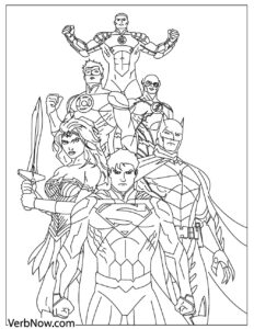Free JUSTICE LEAGUE Coloring Pages for Download (Printable PDF)