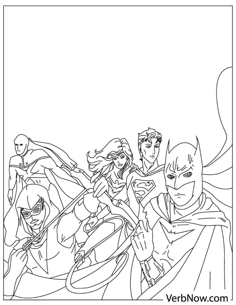 Free JUSTICE LEAGUE Coloring Pages for Download (Printable PDF)