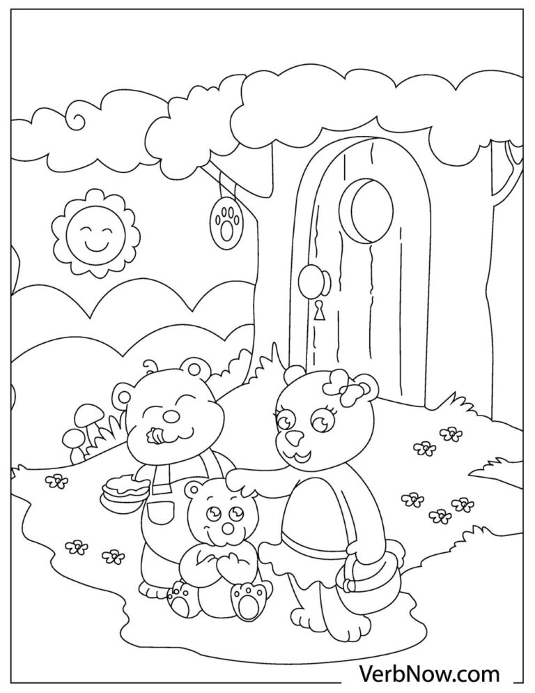 Free BEAR Coloring Pages for Download (Printable PDF)