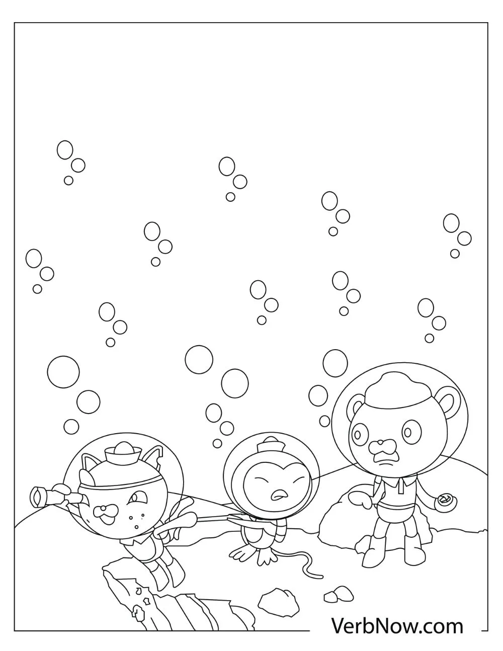 Peso, Kwazii and Captain Barnacles underwater