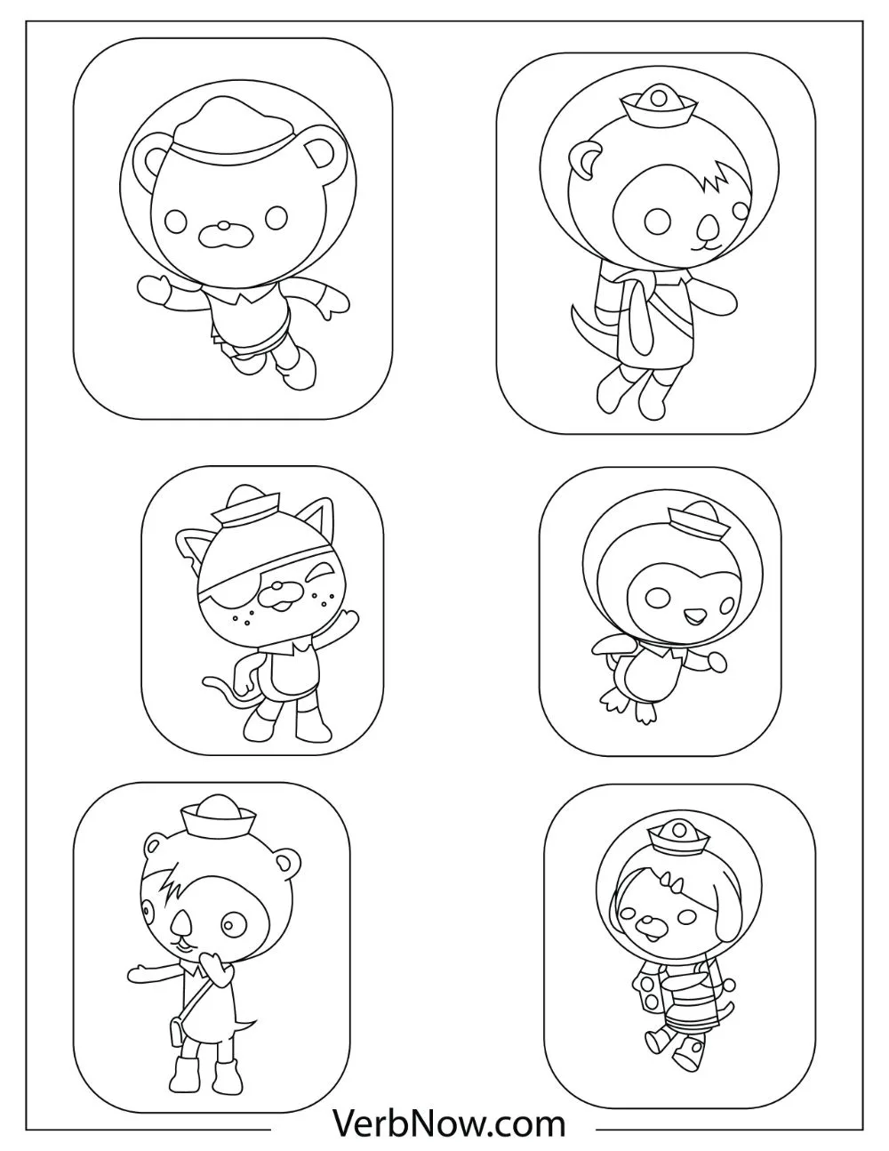 Captain Barnacles, Shellington, Kwazii, Peso Penguin, and Dashi
