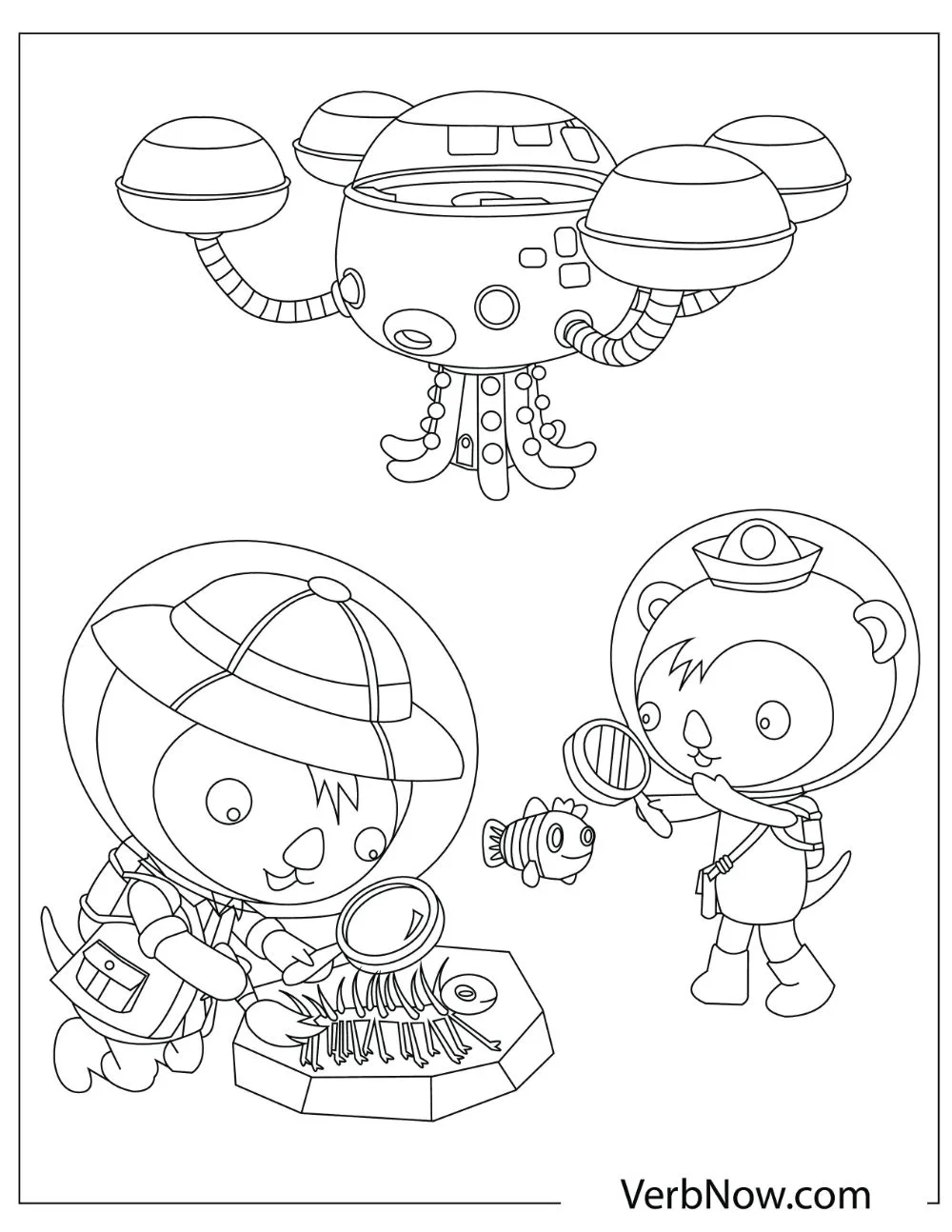 Octonauts searching for fishes and fossils