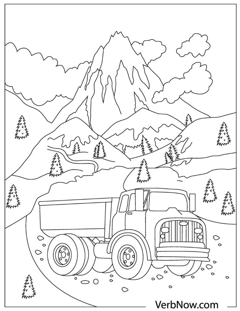 Free TRUCK Coloring Pages for Download (Printable PDF)