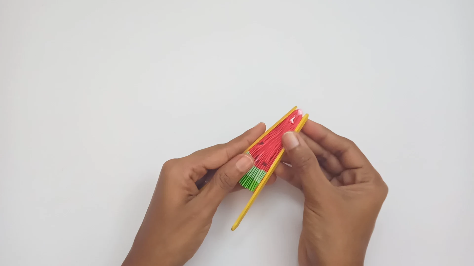How to Craft a Watermelon Paper Fan with Easy Instructions 15