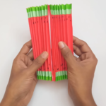 How to Craft a Watermelon Paper Fan with Easy Instructions 8