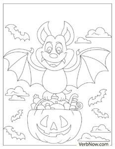 Free BAT Coloring Pages for Download (Printable PDF) - VerbNow