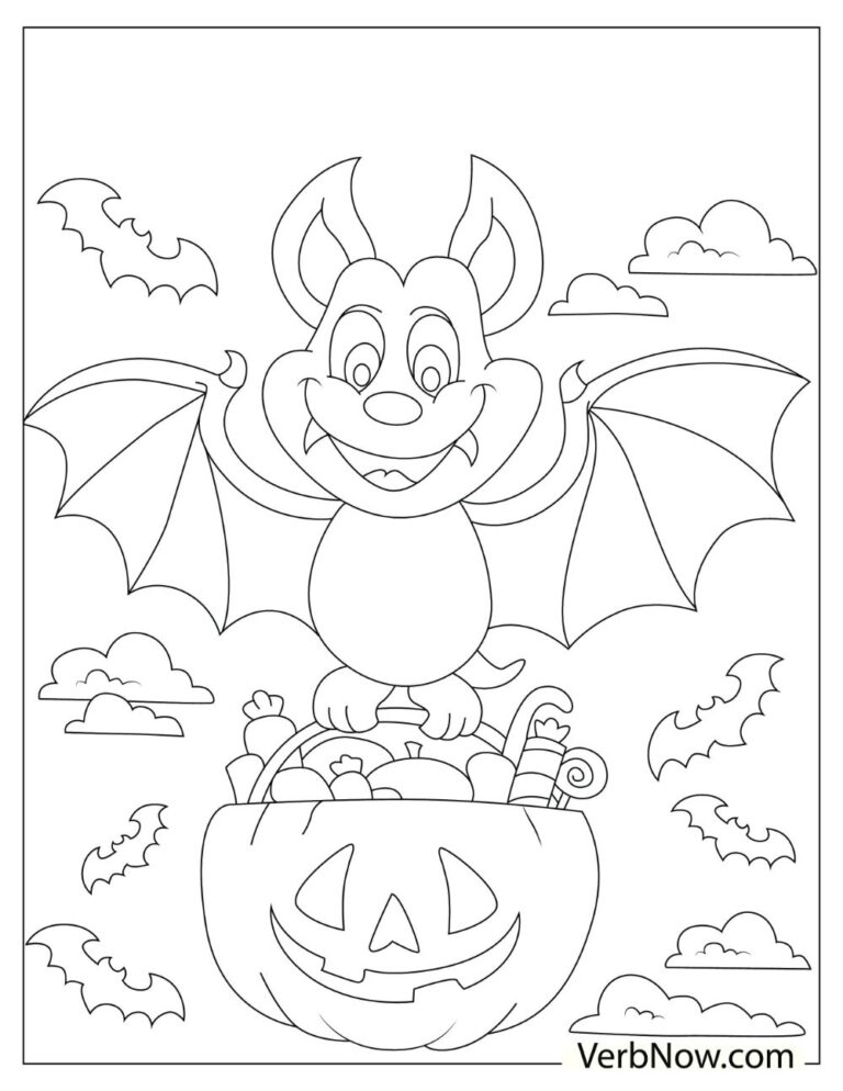 Free BAT Coloring Pages for Download (Printable PDF) - VerbNow