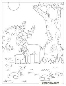 Free DEER Coloring Pages for Download (Printable PDF)