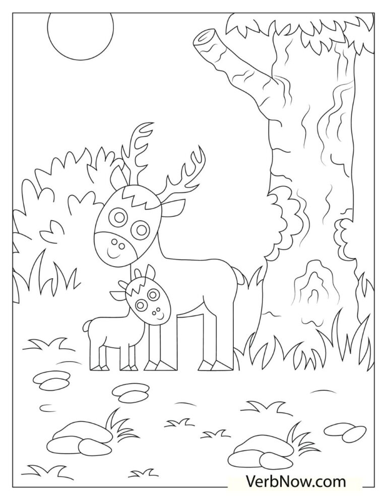 Free DEER Coloring Pages for Download (Printable PDF)