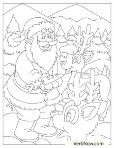 Free REINDEER Coloring Pages for Download (Printable PDF)