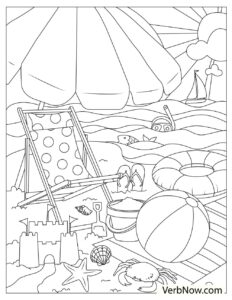 Free BEACH Coloring Pages for Download (Printable PDF) - VerbNow
