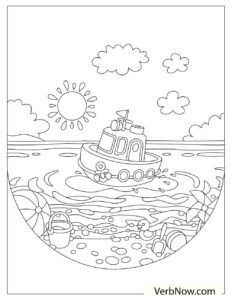 Free BEACH Coloring Pages for Download (Printable PDF) - VerbNow