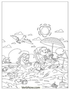 Free BEACH Coloring Pages for Download (Printable PDF) - VerbNow