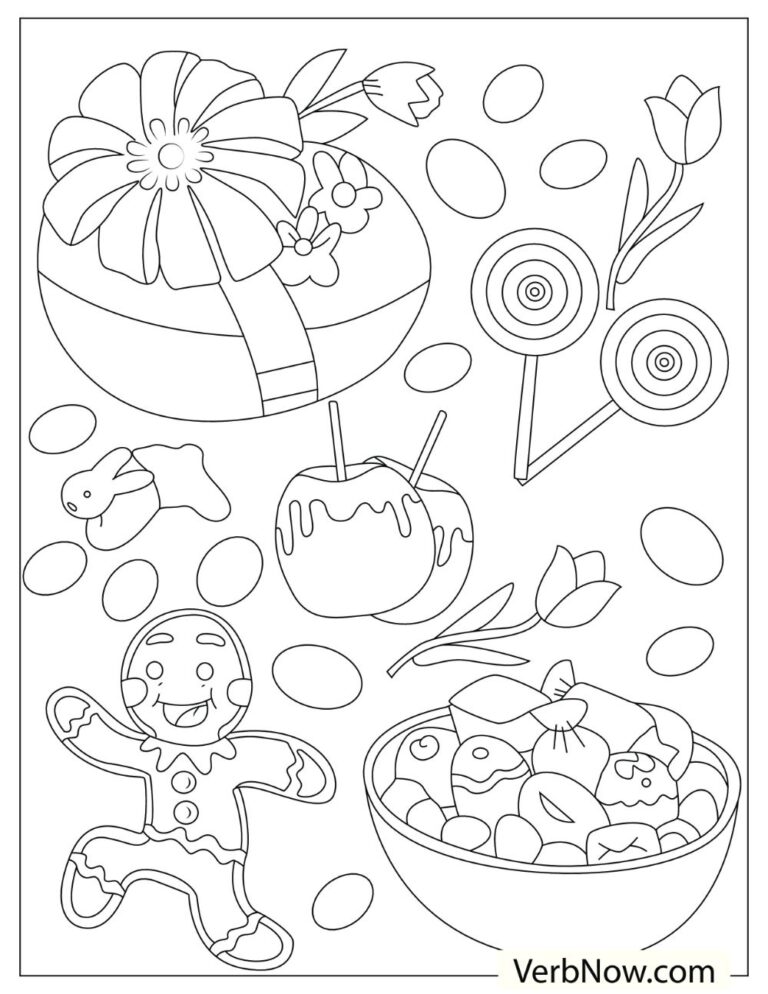 Free CANDY Coloring Pages for Download (Printable PDF)