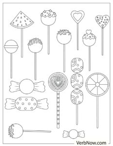 Free CANDY Coloring Pages for Download (Printable PDF)