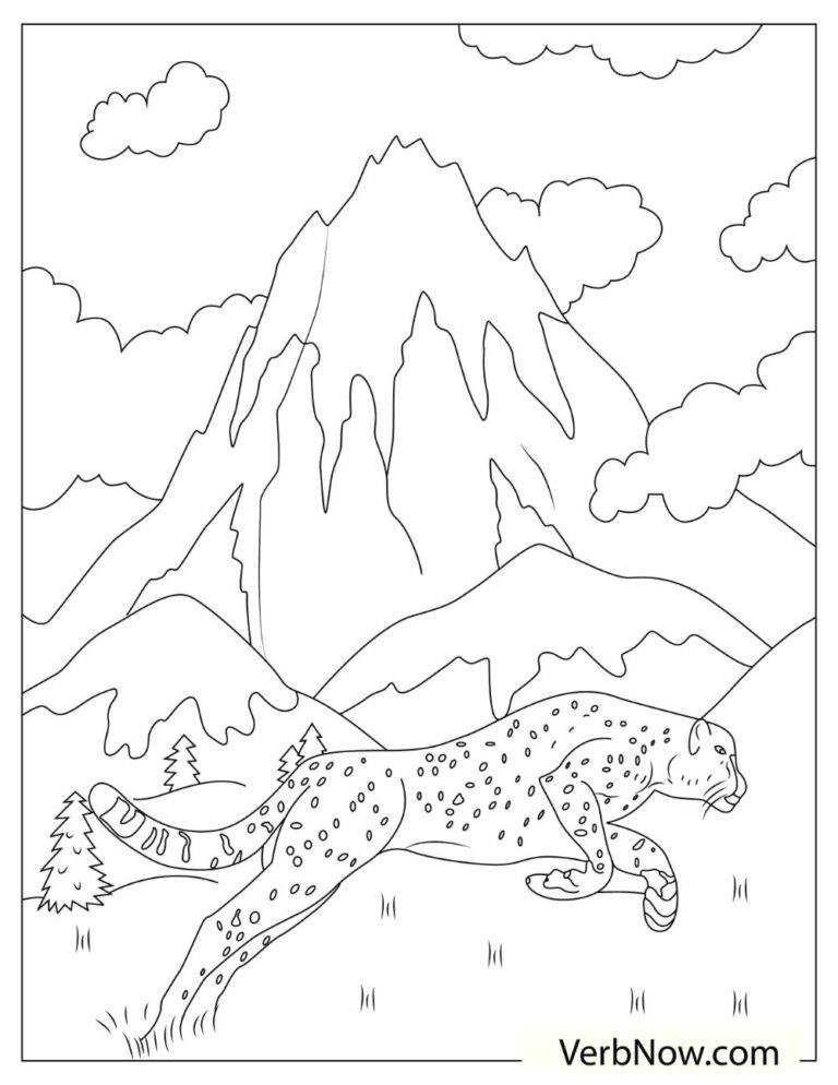 Free CHEETAH Coloring Pages for Download (Printable PDF)