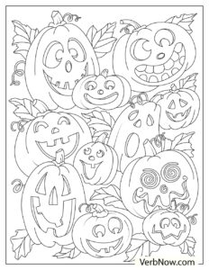 Free HALLOWEEN Coloring Pages for Download (Printable PDF) - VerbNow