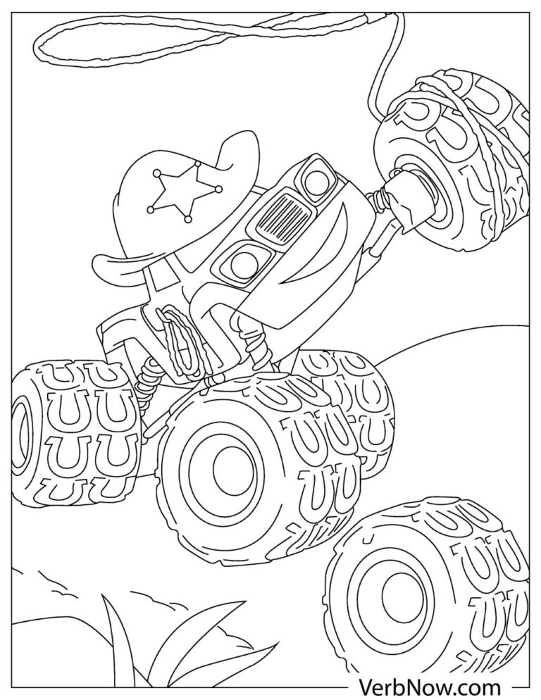 Free MONSTER TRUCK Coloring Pages (Printable PDF)