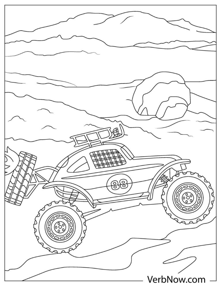 Free MONSTER TRUCK Coloring Pages (Printable PDF)