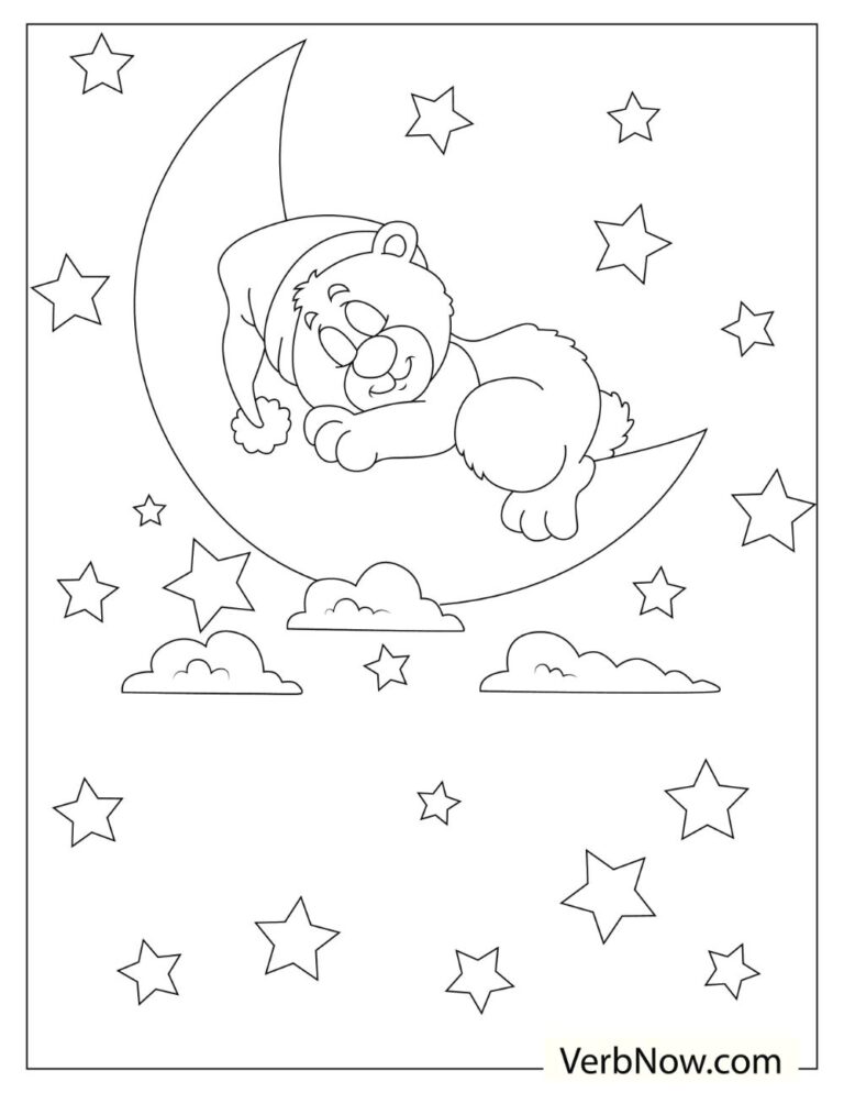 Free MOON Coloring Pages for Download (Printable PDF)