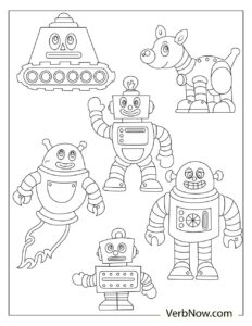 Free ROBOT Coloring Pages for Download (Printable PDF)