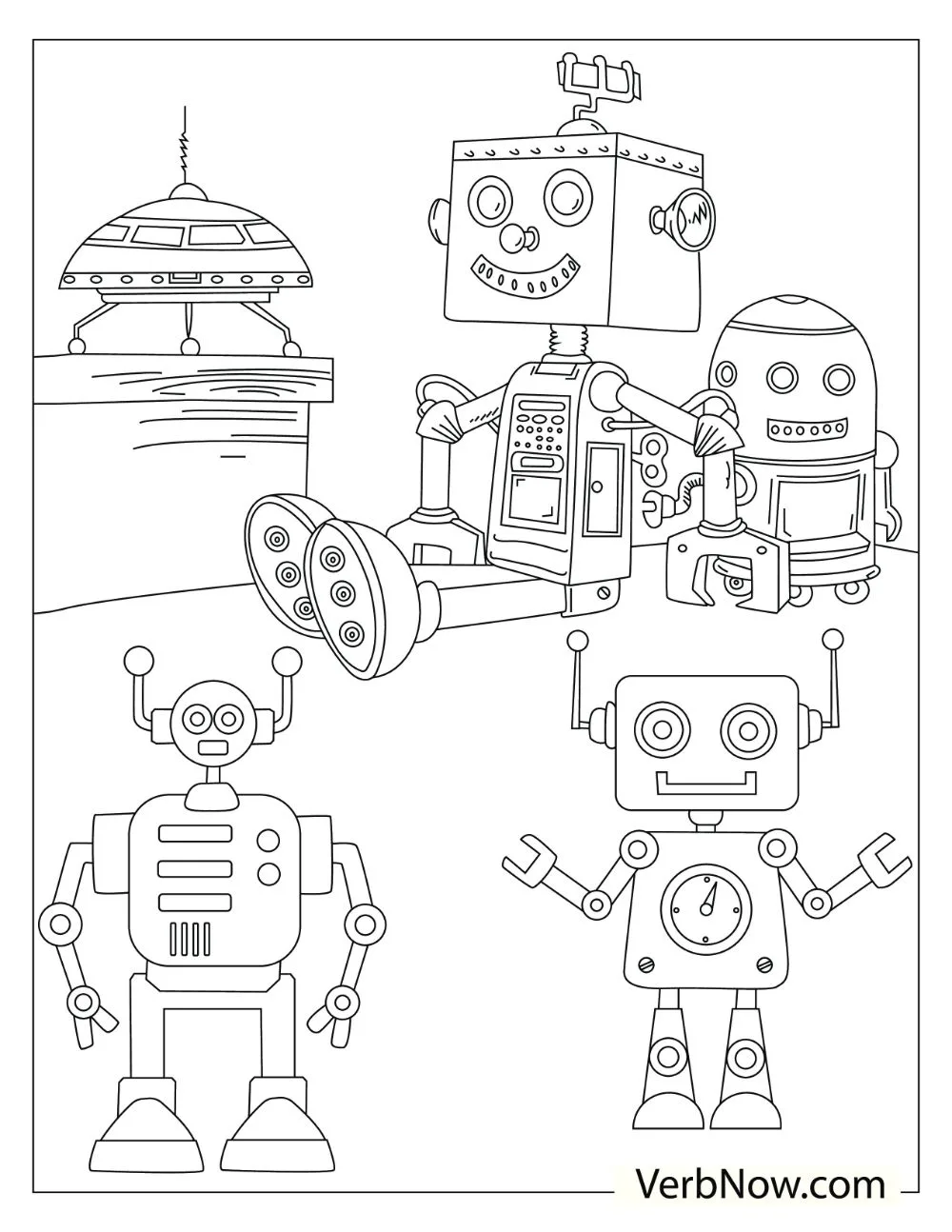 Illustration of robots in different sizes.