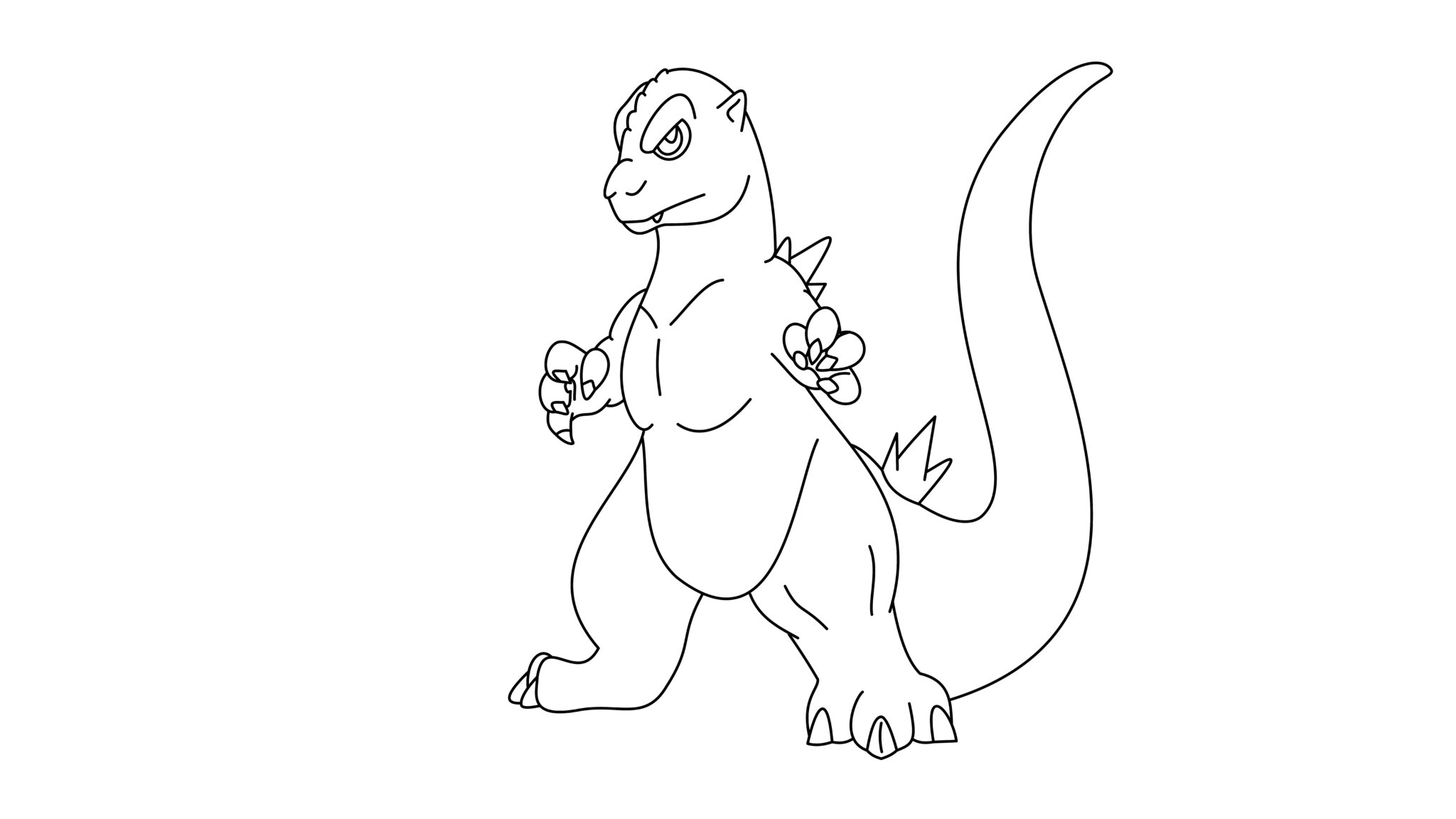 How to Draw Godzilla in 6 Easy Steps (for Kids) - VerbNow