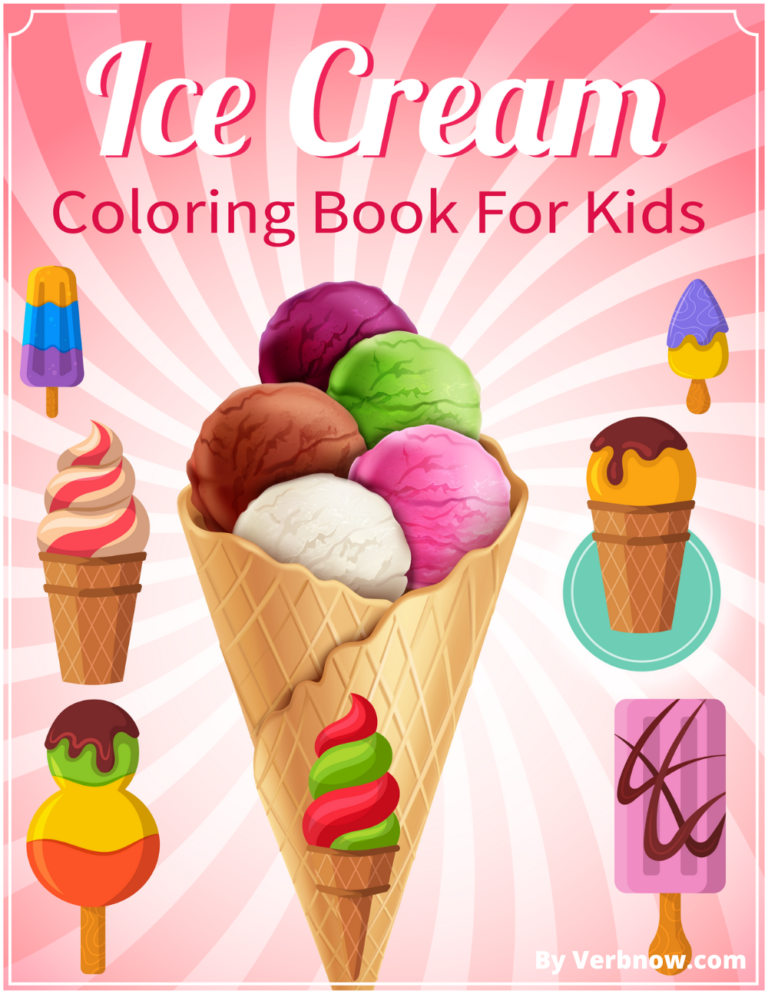 Free ICE CREAM Coloring Pages &amp; Book for Download (Printable PDF) - VerbNow