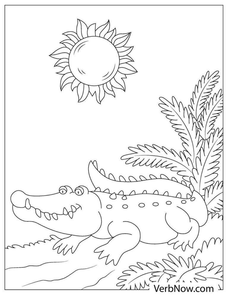 Free ALLIGATOR Coloring Pages for Download (Printable PDF)