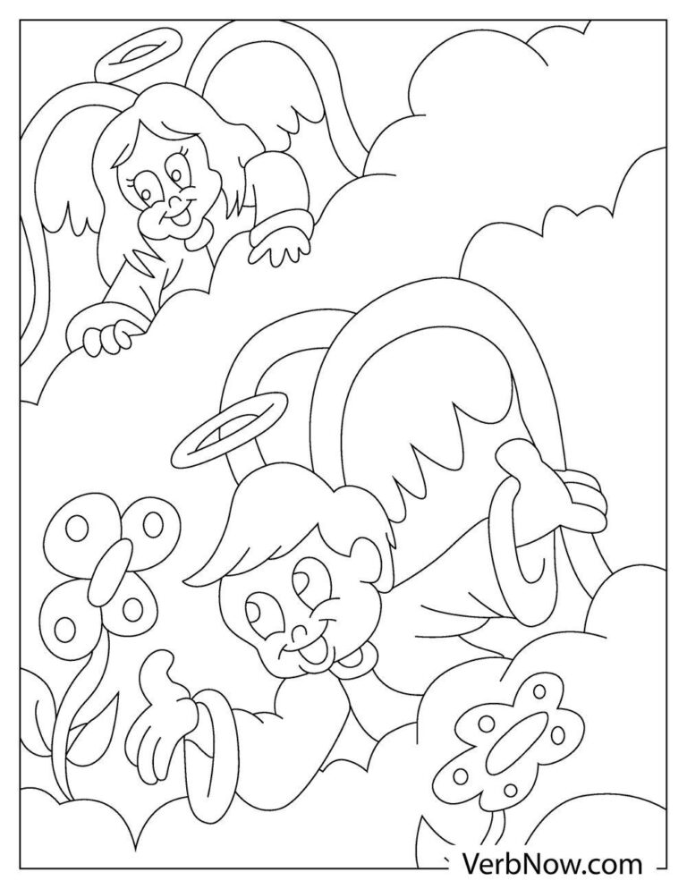 21 Free Angel Coloring Pages For Download (Printable PDF)