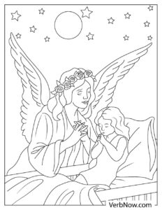 21 Free Angel Coloring Pages For Download (Printable PDF)