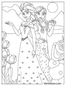 Free ANNA AND ELSA Coloring Pages for Download (Printable PDF)