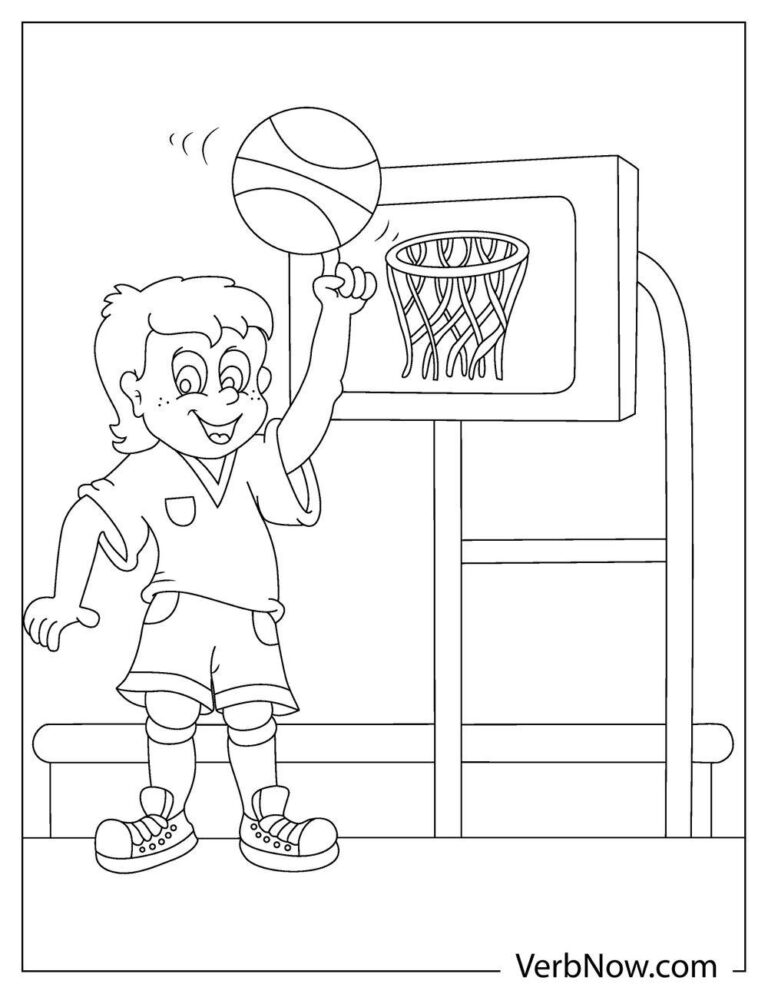 Free BASKETBALL Coloring Pages for Download (Printable PDF)