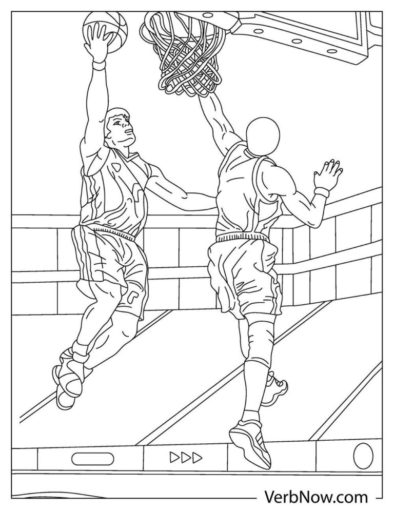Free BASKETBALL Coloring Pages for Download (Printable PDF)